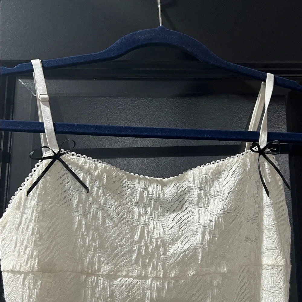 NWT White Spaghetti Strap Dress Size Medium - Picture 2 of 5